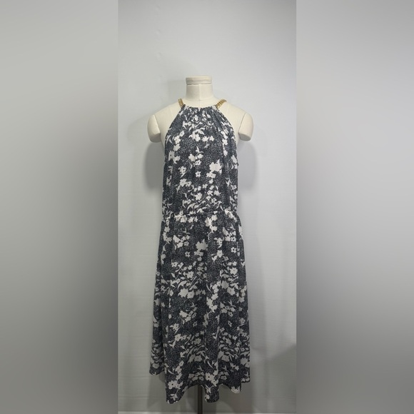 MICHAEL Michael Kors Gray Sleeveless Halter Midi Sundress - Picture 1 of 10